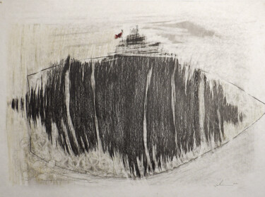 Desenho intitulada "Le naufrage" por Guy Blackburn, Obras de arte originais, Grafite