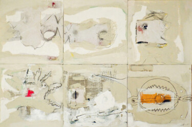 Картина под названием "Territoire 2" - Guy Blackburn, Подлинное произведение искусства, Акрил Установлен на Деревянная рама…