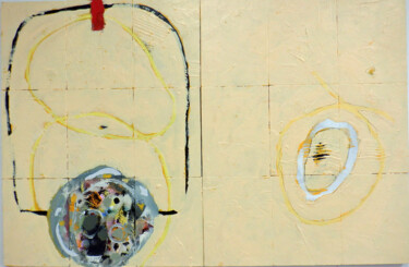 Malerei mit dem Titel "Les sans titre 1" von Guy Blackburn, Original-Kunstwerk, Acryl Auf Holzplatte montiert