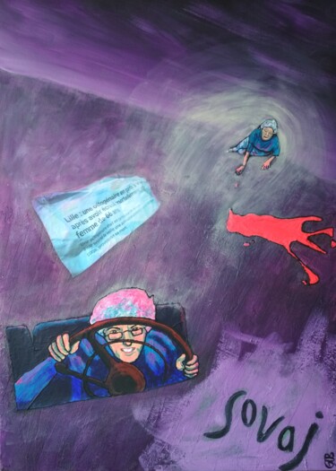 Painting titled "Fait divers 2" by Guy Bonnet, Original Artwork, Acrylic