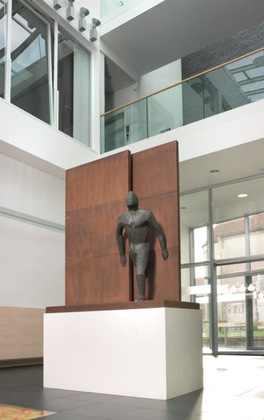 Sculpture titled "The Wall" by Guy Buseyne, Original Artwork, Bronze