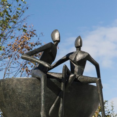 Escultura intitulada "Elemental force" por Guy Buseyne, Obras de arte originais, Bronze