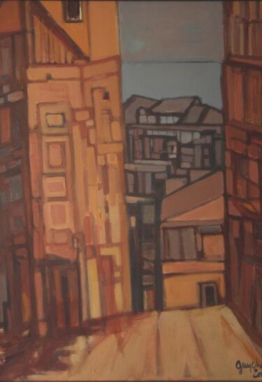 Painting titled "LISBONNE" by Guy Chaise, Original Artwork