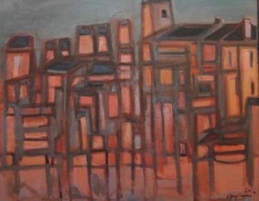 Painting titled "crépuscule" by Guy Chaise, Original Artwork