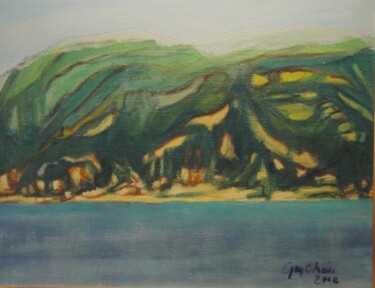 Painting titled "mouillage au cap Co…" by Guy Chaise, Original Artwork, Acrylic