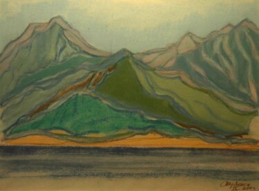 Peinture intitulée "le mouillage de Gal…" par Guy Chaise, Œuvre d'art originale, Pastel
