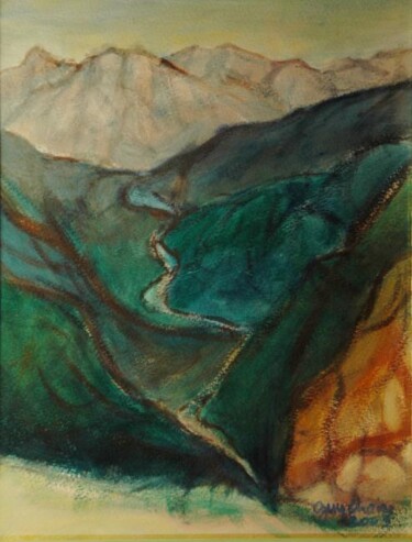 Malerei mit dem Titel "les Dolomites" von Guy Chaise, Original-Kunstwerk