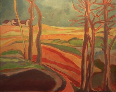 Painting titled "paysage breton" by Guy Chaise, Original Artwork