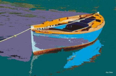 Arts numériques intitulée "ma barque" par Guy Chaise, Œuvre d'art originale, Peinture numérique