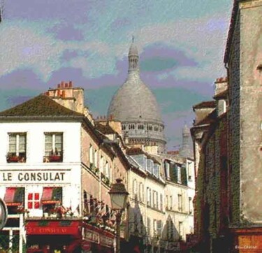 Digital Arts titled "au bout de la rue L…" by Guy Chaise, Original Artwork, Digital Painting