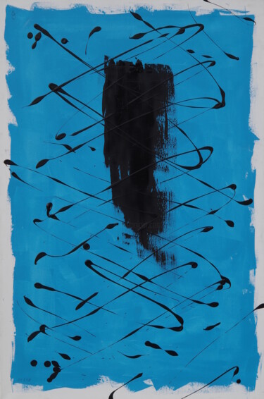 Картина под названием "At97x146-23" - Guy Delaroque, Подлинное произведение искусства, Акрил Установлен на Деревянная рама д…