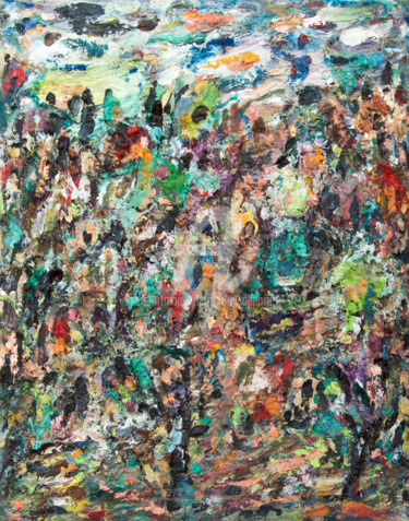 Peinture intitulée "au printemps" par Guy Departe, Œuvre d'art originale, Huile Monté sur Carton