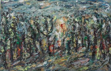 Peinture intitulée "paysage libre" par Guy Departe, Œuvre d'art originale, Huile