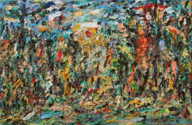 Peinture intitulée "le vallon-automne" par Guy Departe, Œuvre d'art originale, Huile