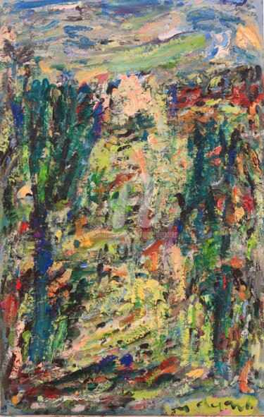 Peinture intitulée "paysage ostinato" par Guy Departe, Œuvre d'art originale, Huile