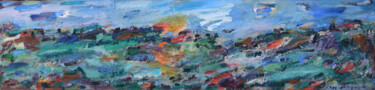Peinture intitulée "paysage ordinaire" par Guy Departe, Œuvre d'art originale, Huile