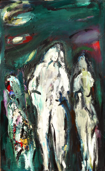 Peinture intitulée "figure II" par Guy Departe, Œuvre d'art originale, Huile