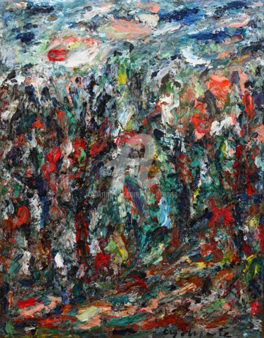Pintura titulada "sur un tapis" por Guy Departe, Obra de arte original, Oleo
