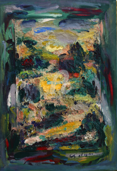 Peinture intitulée "inhabitable vallée" par Guy Departe, Œuvre d'art originale, Huile