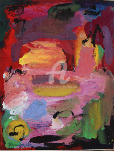 Peinture intitulée "chimère" par Guy Departe, Œuvre d'art originale, Gouache