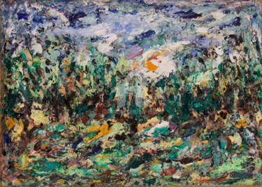 Painting titled "printemps 2022" by Guy Departe, Original Artwork, Oil