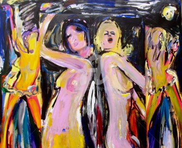 Peinture intitulée "sophie&caroline" par Guy Departe, Œuvre d'art originale