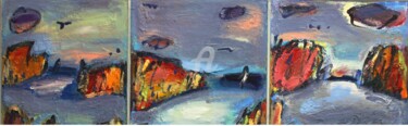 Peinture intitulée "paysage arcadien" par Guy Departe, Œuvre d'art originale