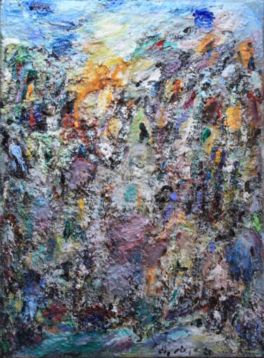 Peinture intitulée "roche brune" par Guy Departe, Œuvre d'art originale