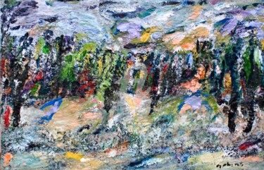 Peinture intitulée "paysage romantique…" par Guy Departe, Œuvre d'art originale