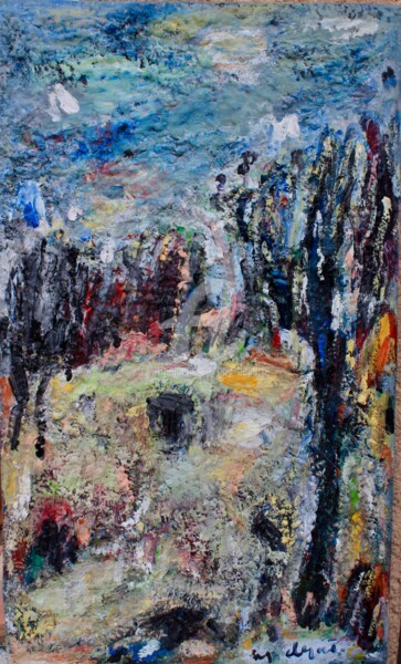 Peinture intitulée "autre paysage aux a…" par Guy Departe, Œuvre d'art originale