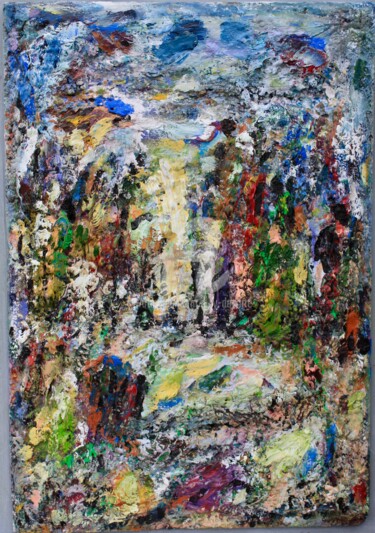 Painting titled "paysage romantique…" by Guy Departe, Original Artwork