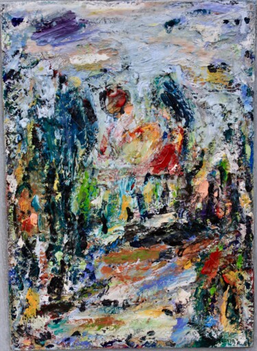 Peinture intitulée "petit paysage 3" par Guy Departe, Œuvre d'art originale, Huile
