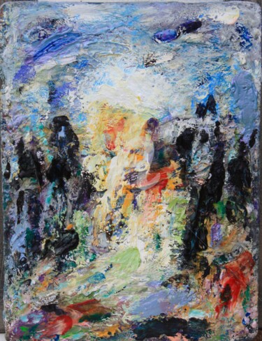 Peinture intitulée "des chemins" par Guy Departe, Œuvre d'art originale, Huile