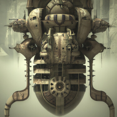 「H.R. Giger style 8.1」というタイトルのデジタルアーツ Guy Dorionによって, オリジナルのアートワーク, AI生成画像
