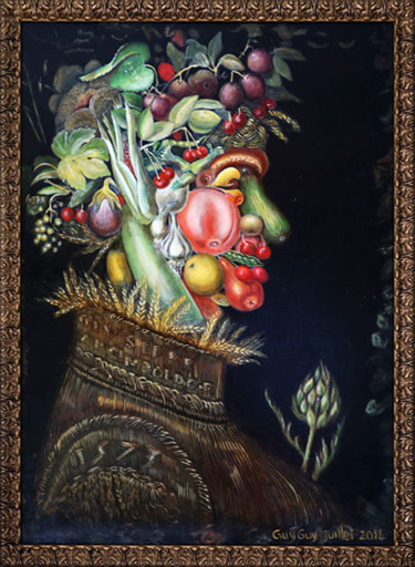 Painting titled "Copie de L'été" by Guy Fitoussi, Original Artwork, Oil