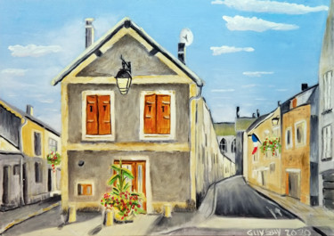 Painting titled "La vielle Maison D'…" by Guy Fitoussi, Original Artwork, Oil