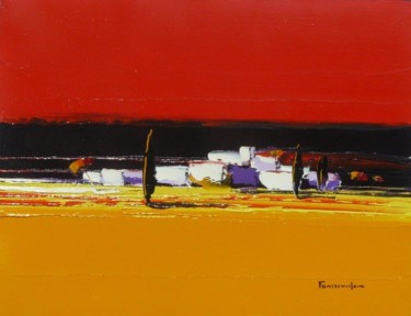 Peinture intitulée "ciel-rouge-5f.jpg" par Guy Fontdeville, Œuvre d'art originale