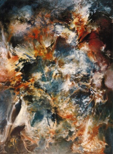 Pintura intitulada "big bang 2" por Guy Fouinat, Obras de arte originais, Óleo