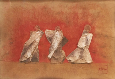 Collages intitulée "L'ANGELUS" par Guy Fouré, Œuvre d'art originale, Papier