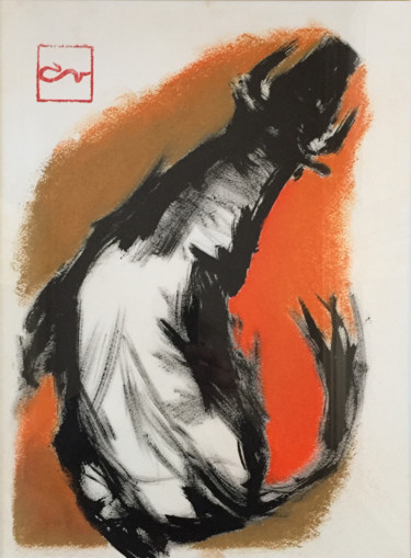 Disegno intitolato "toros-in-the-moove-…" da Guy Fouré, Opera d'arte originale, Inchiostro