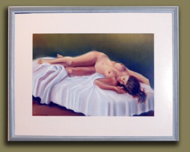 Peinture intitulée "la-sieste-gg.jpg" par Guy Gresser, Œuvre d'art originale, Huile