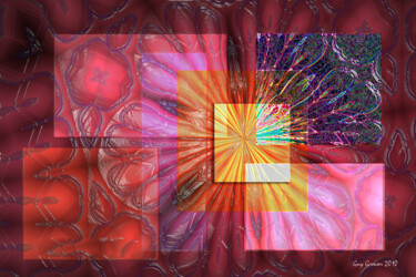 Digitale Kunst mit dem Titel "Fenetres-03" von Guy Gresser, Original-Kunstwerk, Digitale Malerei