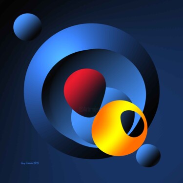 Arts numériques intitulée "Concave convexe 06" par Guy Gresser, Œuvre d'art originale, Peinture numérique