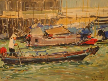 Painting titled "Le Vietnam" by Guy Le Gendre, Original Artwork, Oil