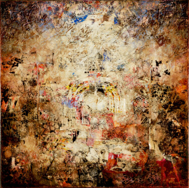 Картина под названием "Porte des renaissan…" - Guy Paul Chauder, Подлинное произведение искусства, Акрил Установлен на Дерев…