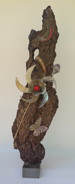 Rzeźba zatytułowany „Ecorce fleurie de C…” autorstwa Guy Romedenne, Oryginalna praca, Plastik
