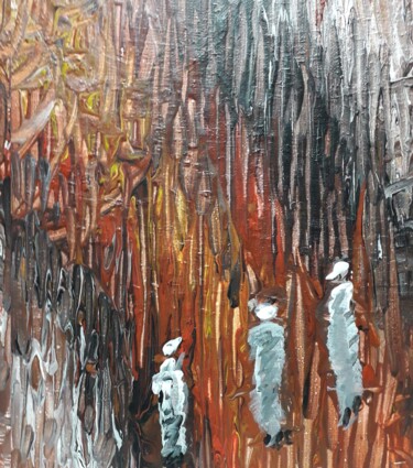 Картина под названием "Silhouettes orienta…" - Guy Romedenne, Подлинное произведение искусства, Акрил