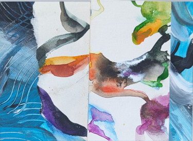 Peinture intitulée "Sans Titre n°3" par Guy Sroka, Œuvre d'art originale, Aquarelle Monté sur Autre panneau rigide