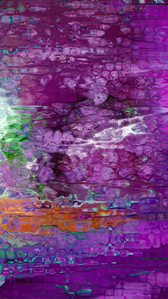 Digital Arts titled "Paysage mauve" by Guy Zito, Original Artwork, Digital Painting