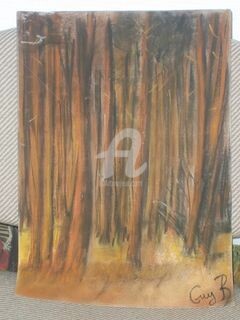 Peinture intitulée "En Forêt" par Guyb, Œuvre d'art originale